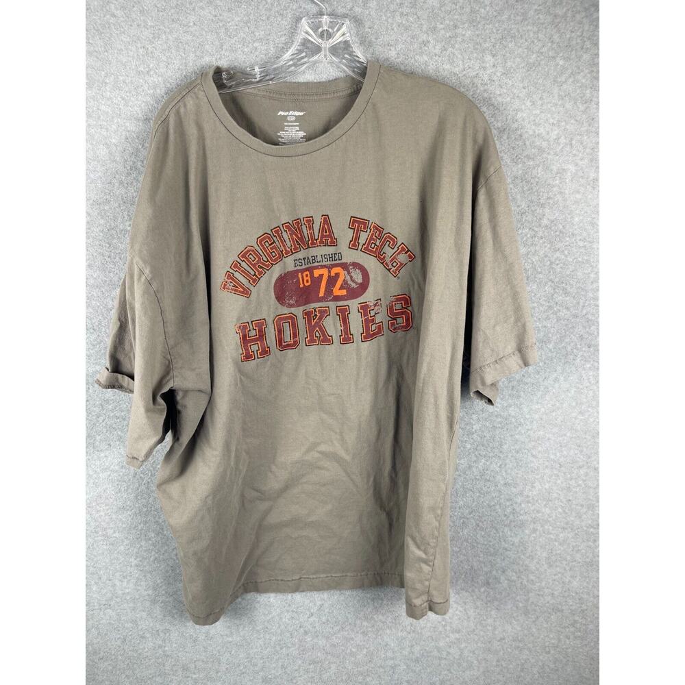 Pro Edge Virginia Tech Hokies T Shirt Men's Size 2XL Gray College Tee